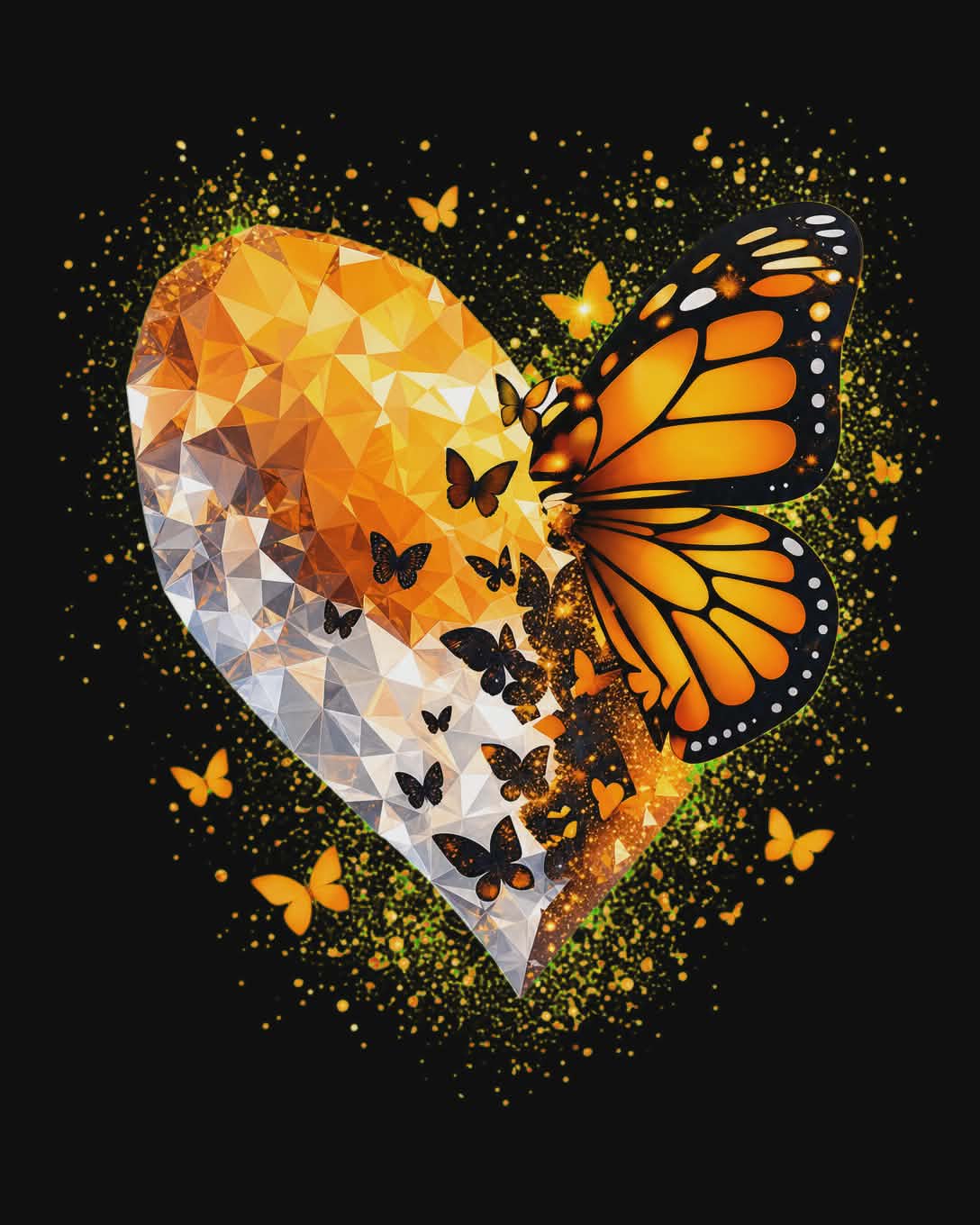 MS Monarch Soliders Diamond Heart Bag