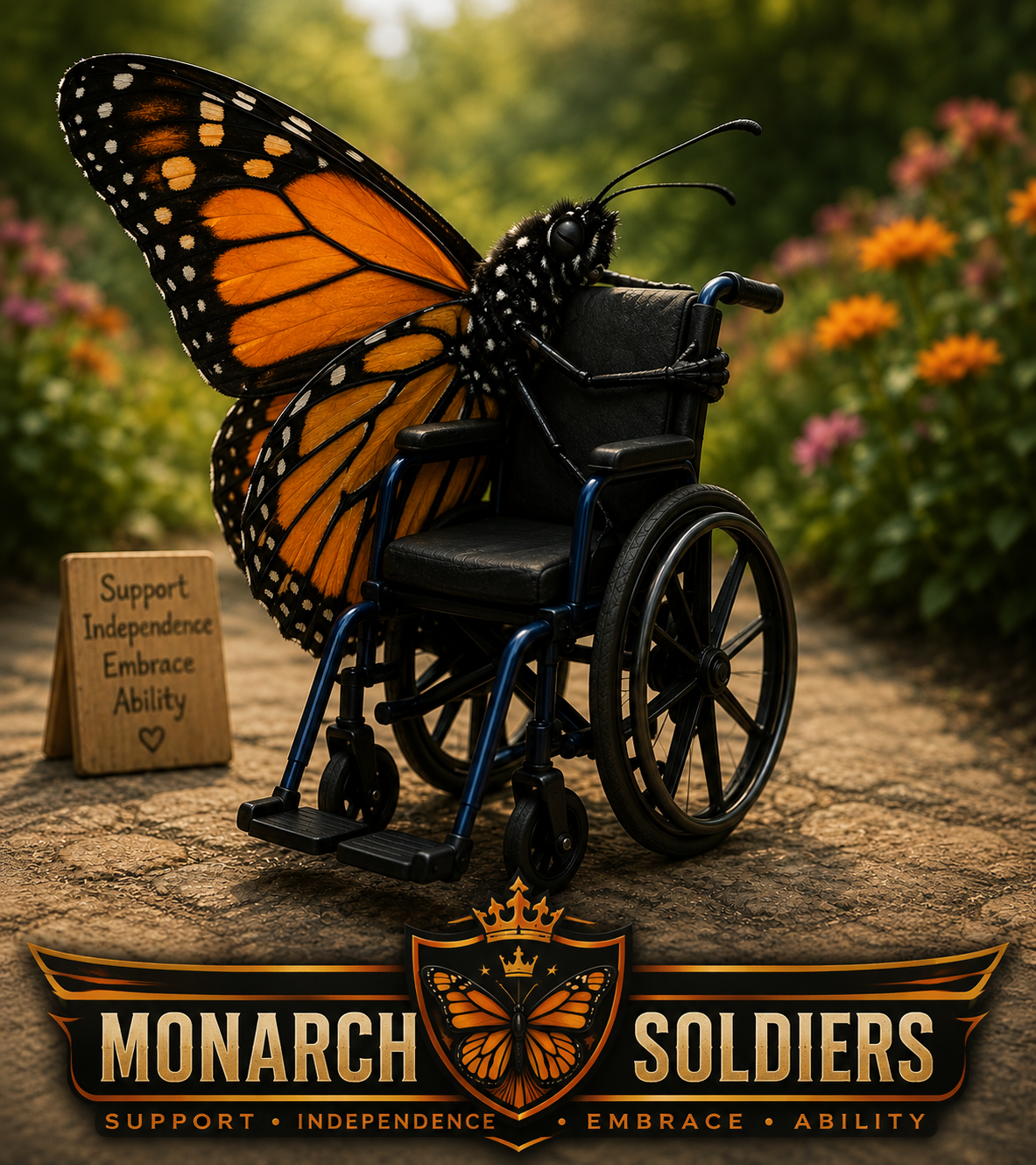 MS Monarch Soldiers Butterfly Yoga Mat